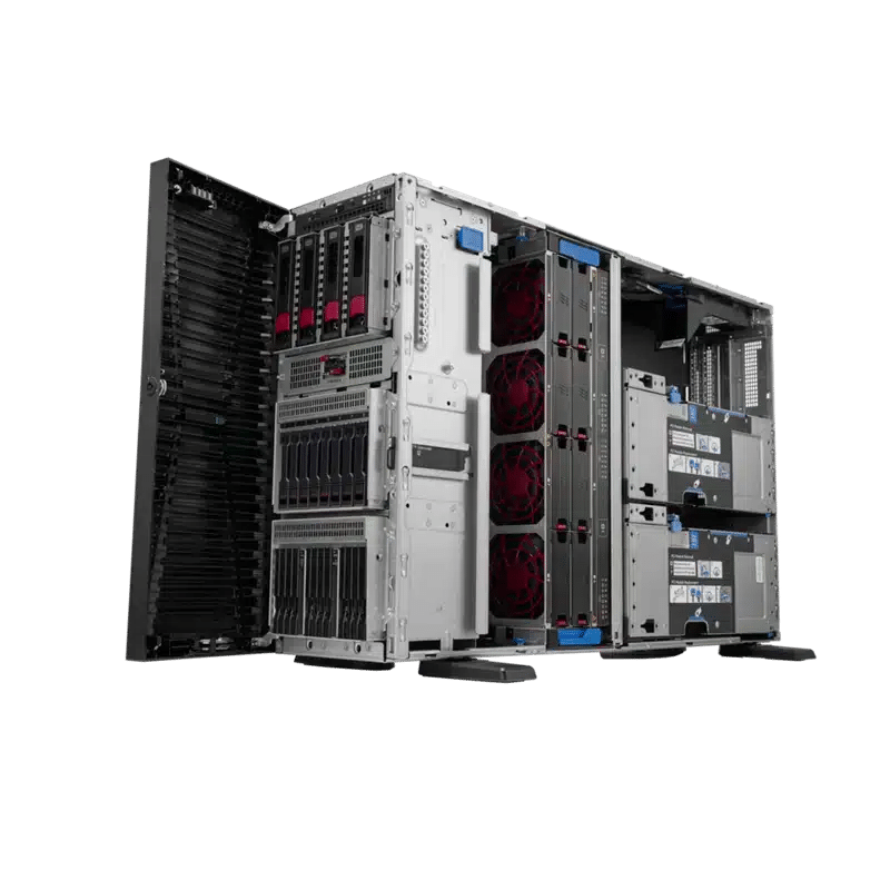 HPE ProLiant Compute ML۳۵۰ Gen۱۲ ۶۵۰۵P ۱۲c ۱P ۱x۳۲GB‑R ۴LFF MR۴۰۸i‑o ۲x۸TB HDD ۲x۸۰۰W PS NA Server P۹۰۰۰۲-۰۰۵