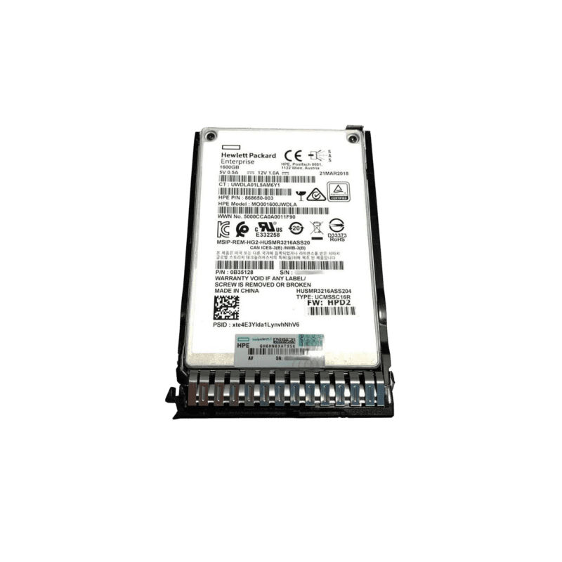 HPE 1.6TB SAS 12Gbps Mixed Use 2.5-inch Internal Solid State Drive SSD 0B35128